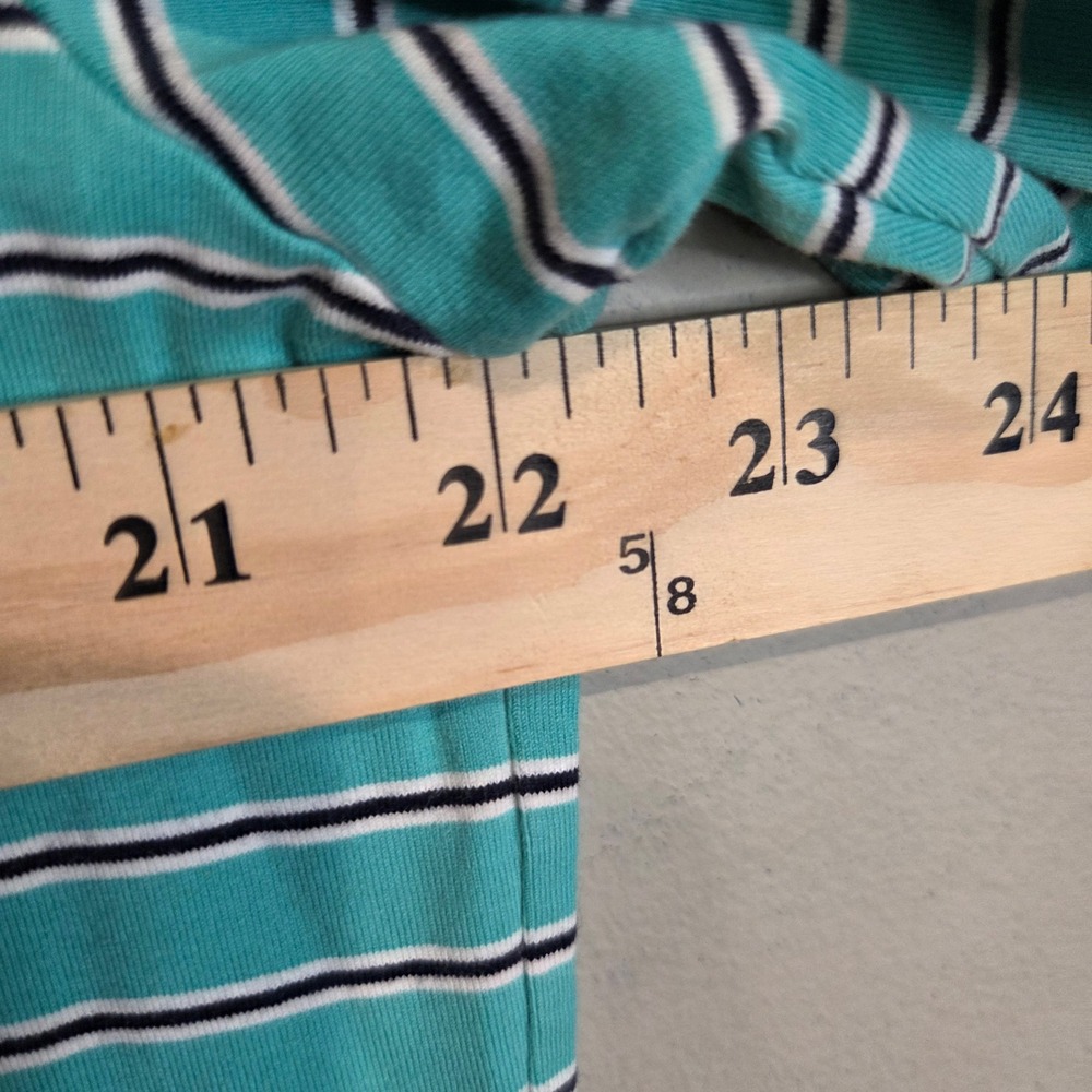 Polo Ralph Lauren Golf Shirt Mens Large Teal Striped Stretch Lisle Polo Pocket L - Picture 4 of 6